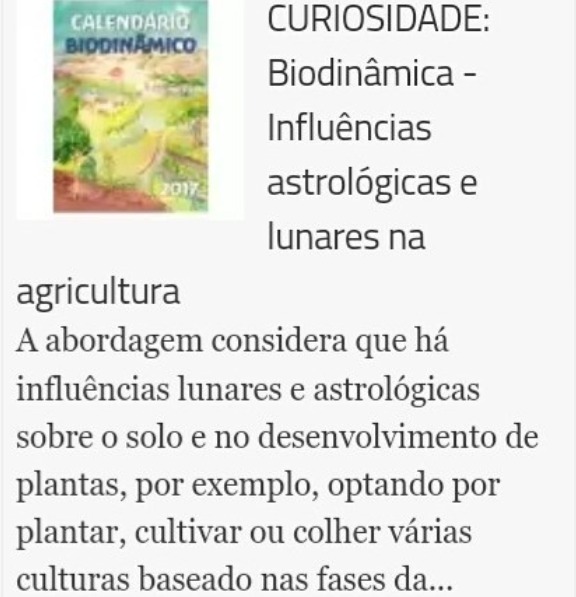 Agricultura Biodinâmica